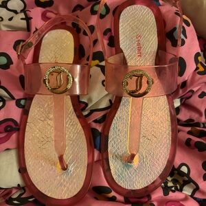 Juicy Couture Pink Transparent Sandals